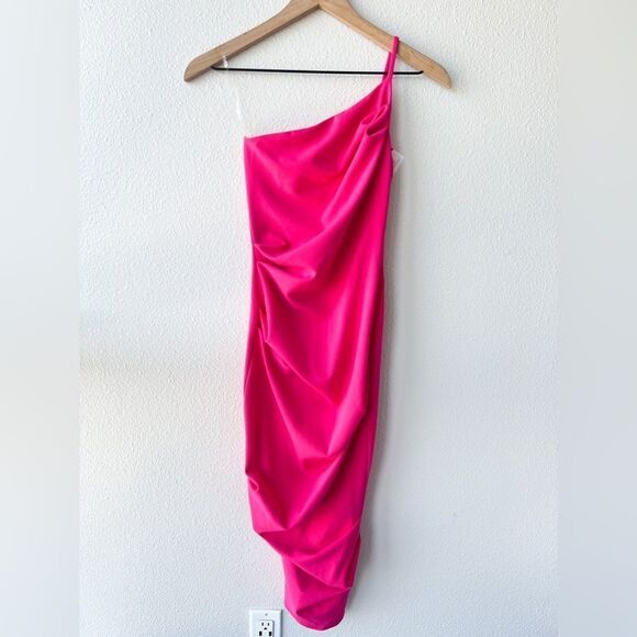 NWT Nookie Cherish Hot Pink Barbie Bodycon Midi Dress XS - Picture 4 of 9